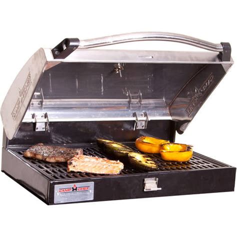 camp chef deluxe stainless steel bbq box silver silver|ss bbq grill box 16.